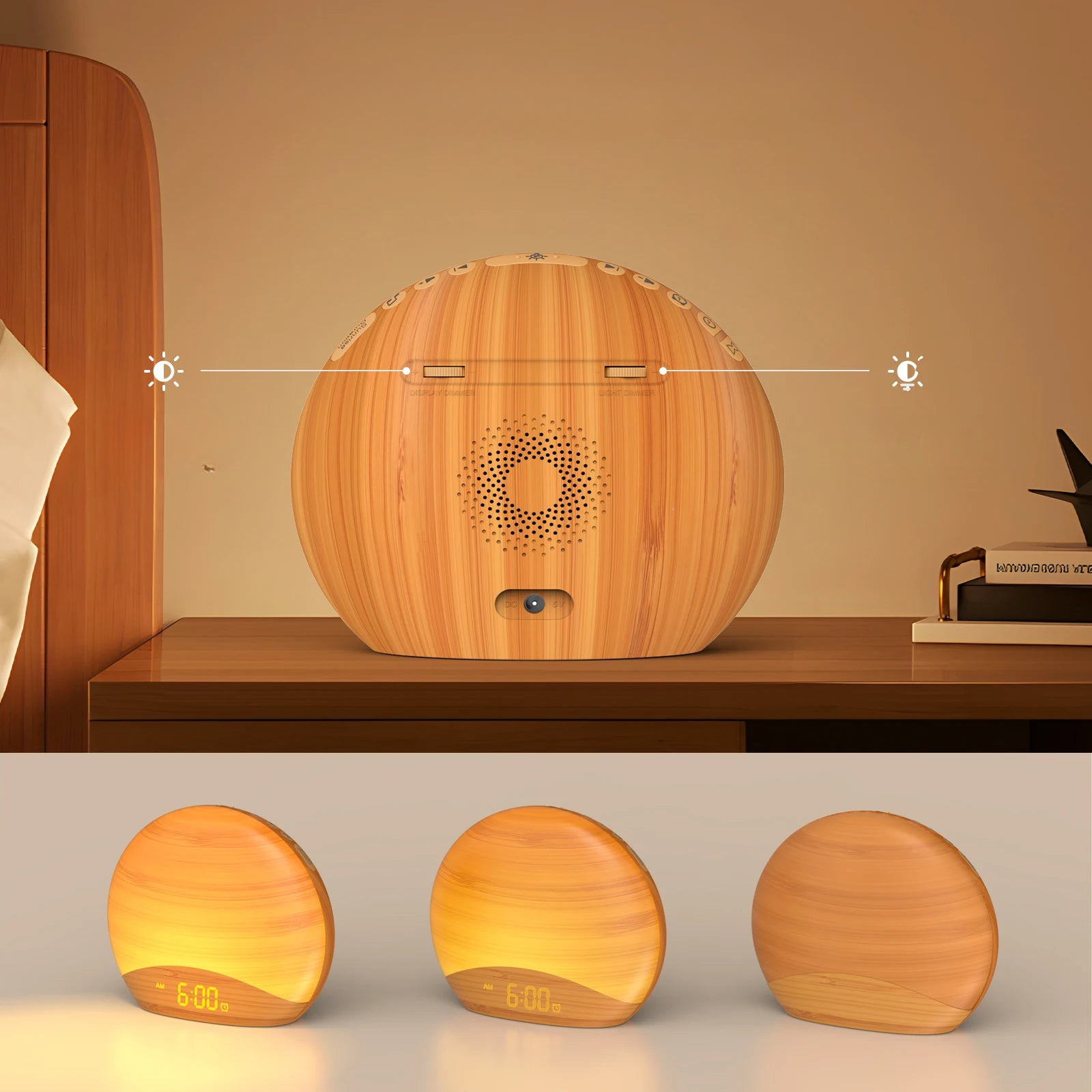 Réveil lumineux et son de la nature