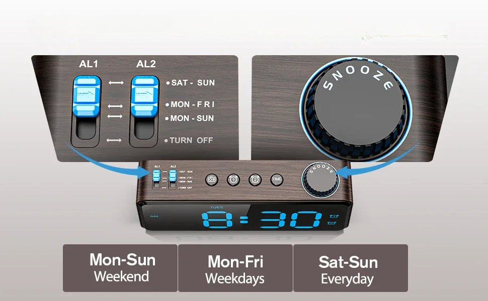 Radio réveil sur secteur