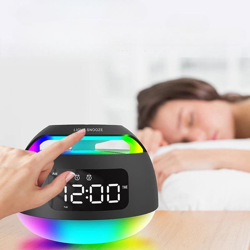 Radio réveil lumineux bluetooth
