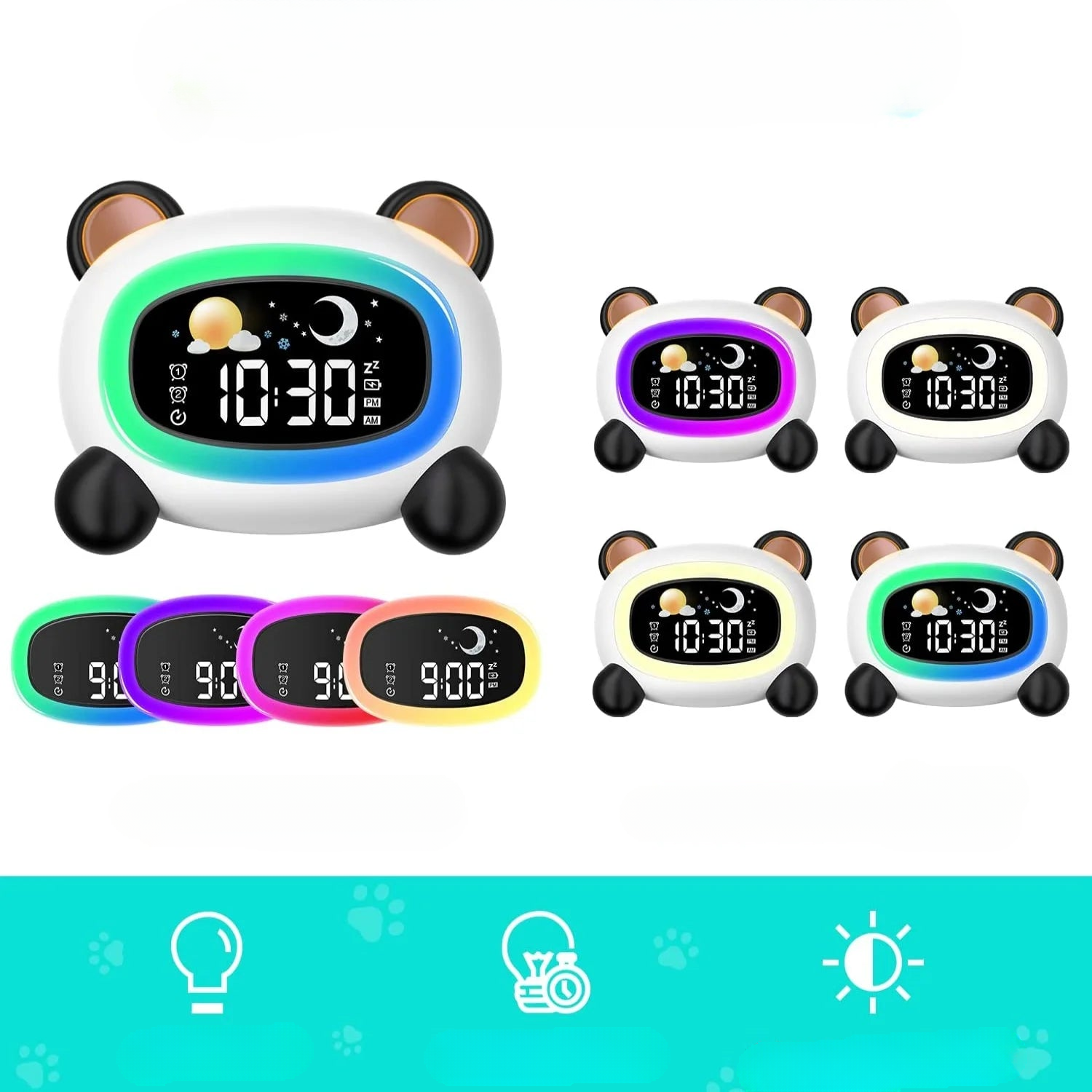 Réveil enfant panda