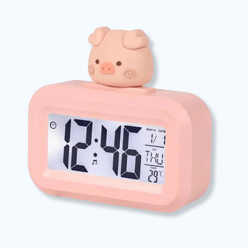 Réveil fille 10 ans rose poudré