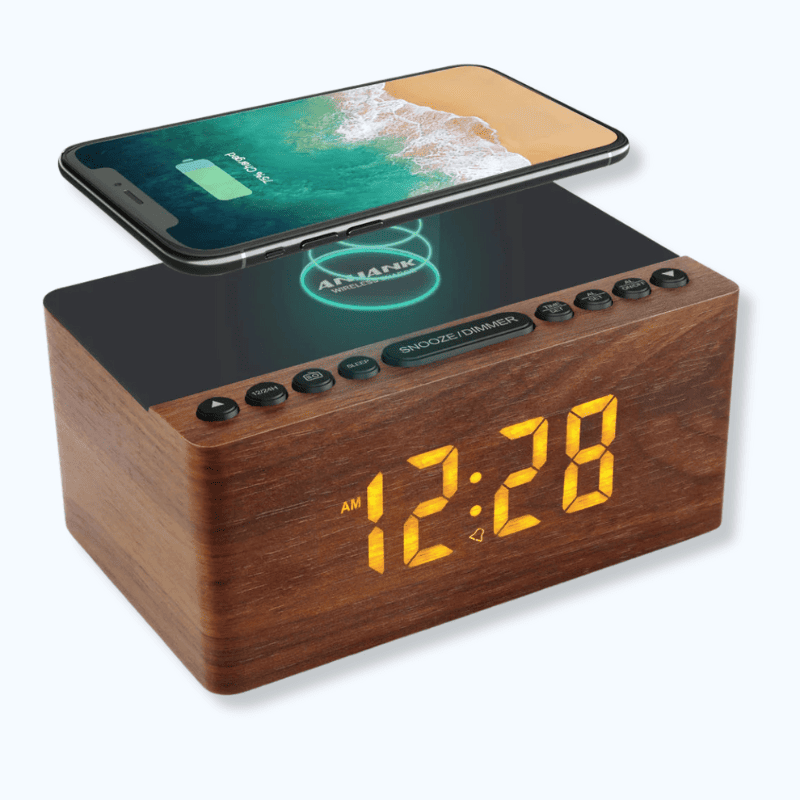 Radio réveil bois induction