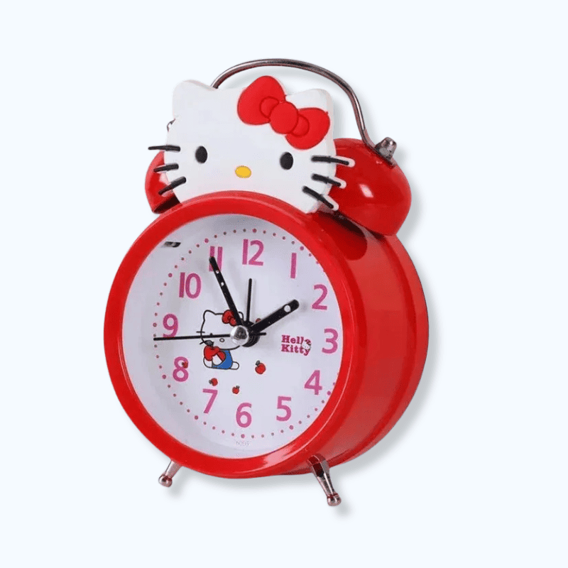 Réveil hello kitty rond