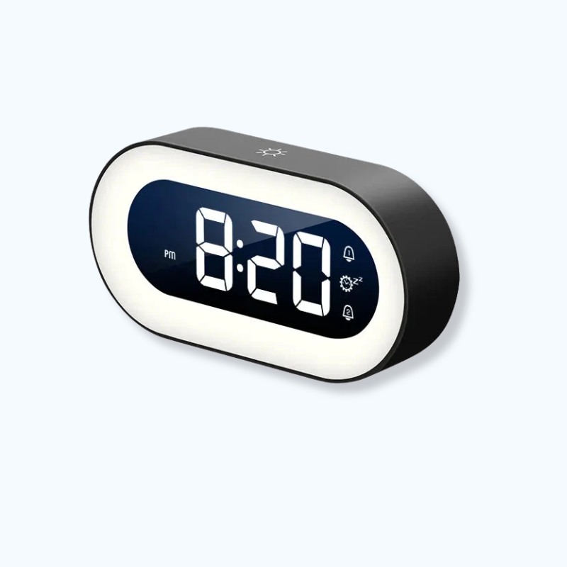 Réveil numérique design avec éclairage led