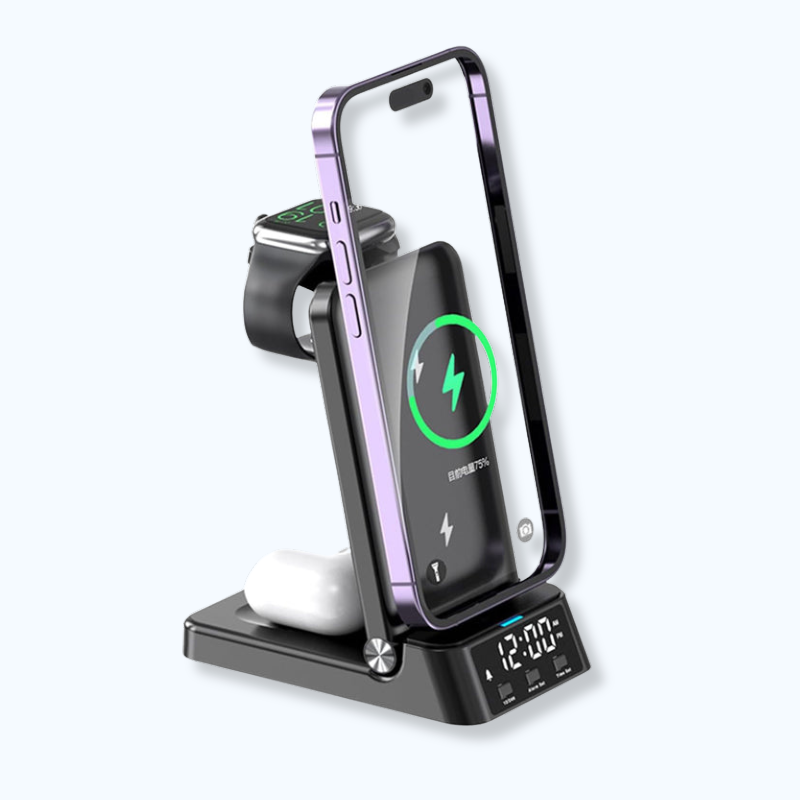 Réveil chargeur induction Apple et Samsung