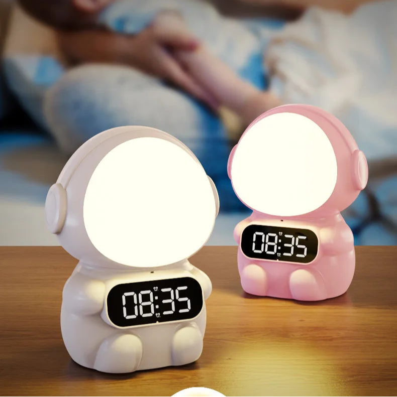 Réveil enfant astronaute lumineux