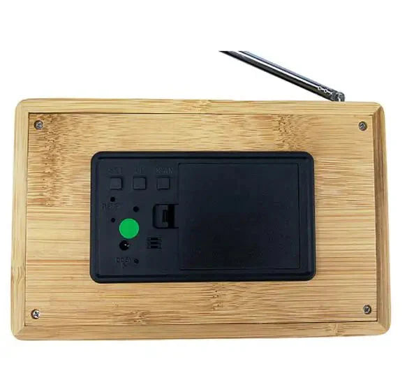 Radio réveil bois