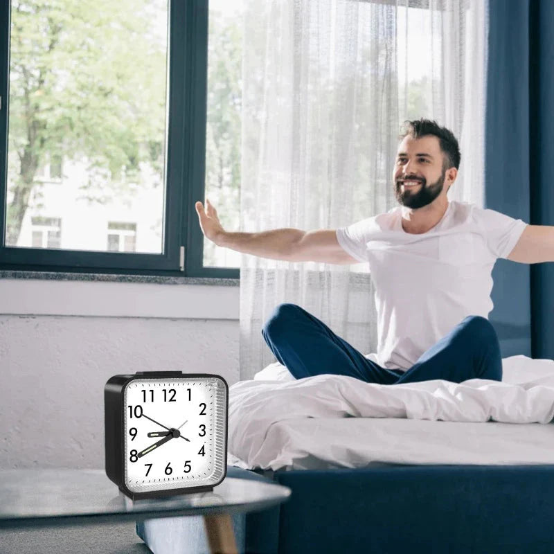 Réveil à pile quartz lumineux