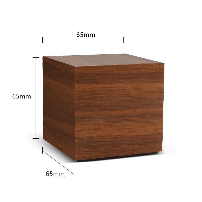 Réveil bois cube