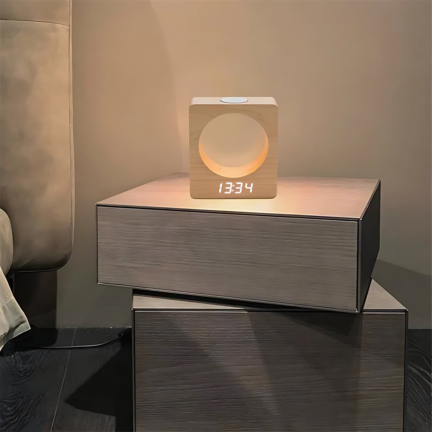 Réveil bois design