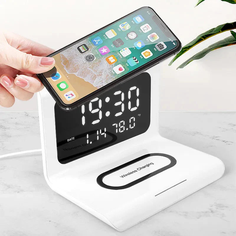 Réveil chargeur à induction Apple et Samsung