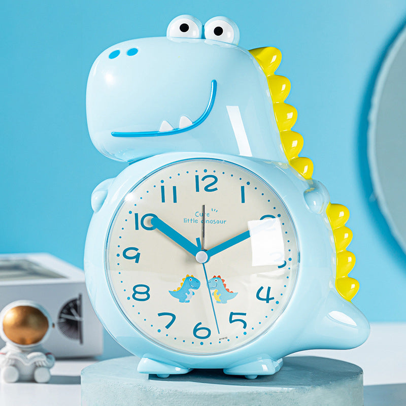 Réveil dinosaure analogique bleu