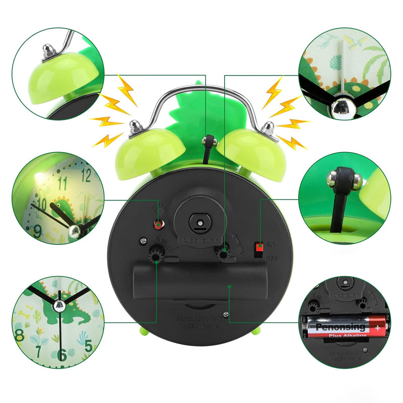 Réveil dinosaure vert