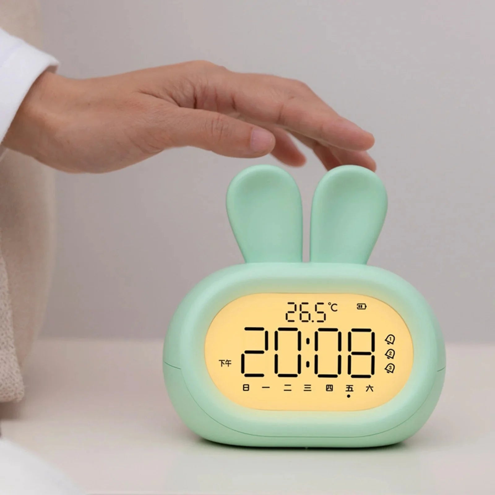 Réveil lapin veilleuse