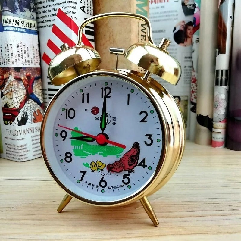 Réveil mécanique double cloche
