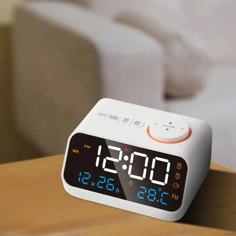 Réveil numérique batterie avec radio