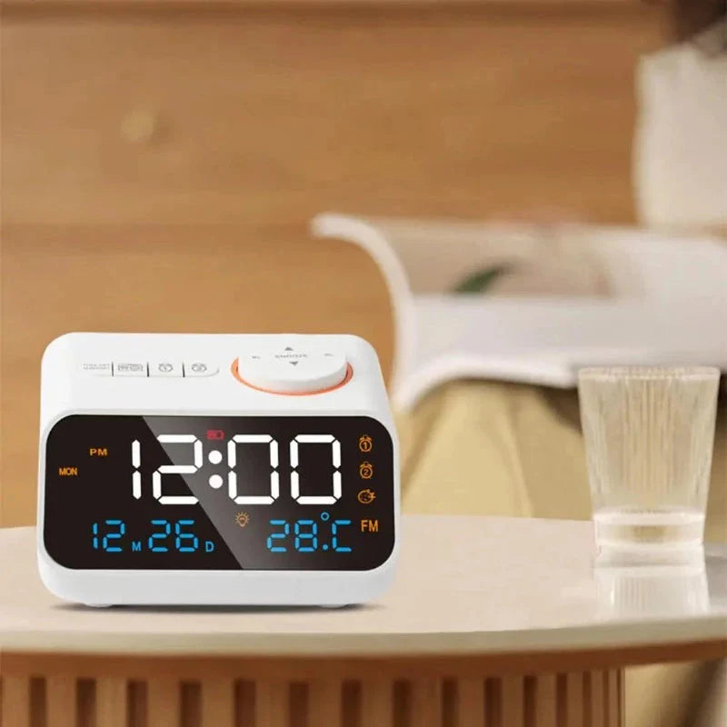 Réveil numérique batterie avec radio