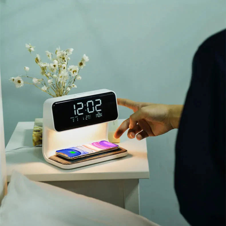 Réveil numérique chargeur sans fil