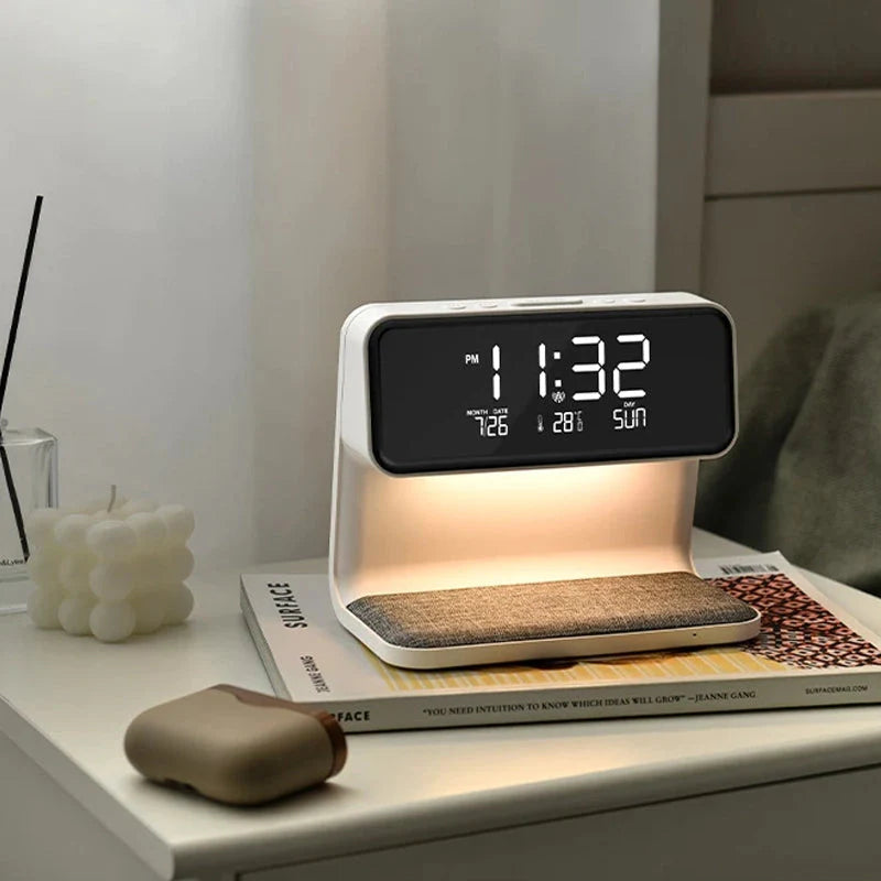Réveil numérique chargeur sans fil