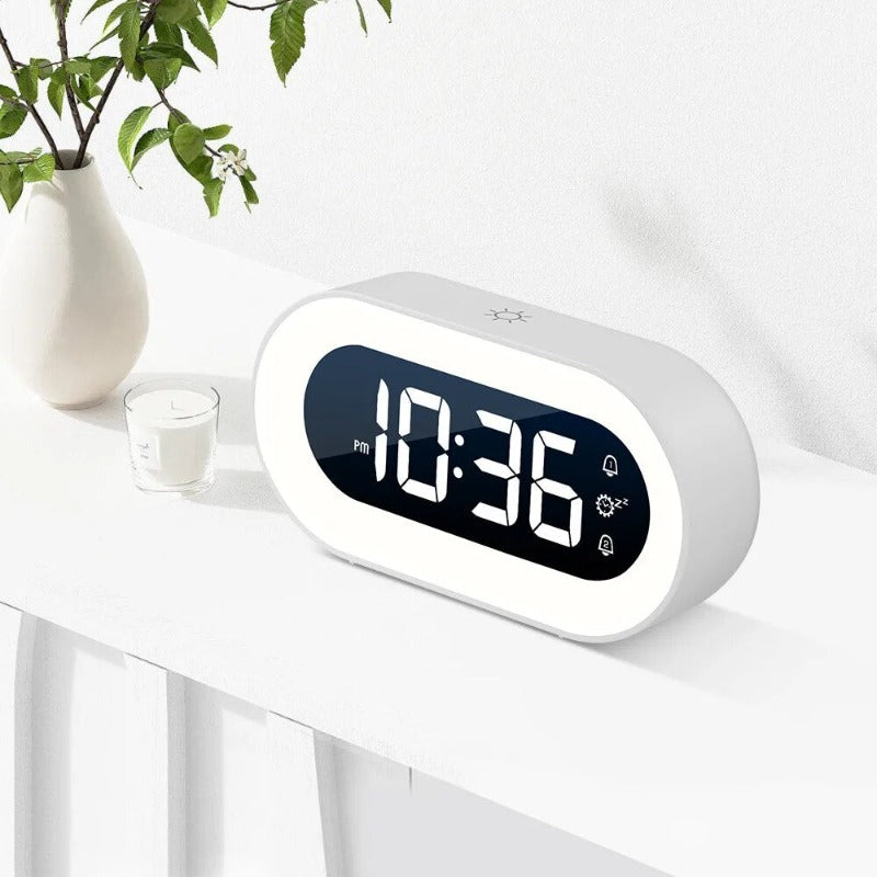 Réveil numérique design avec éclairage led