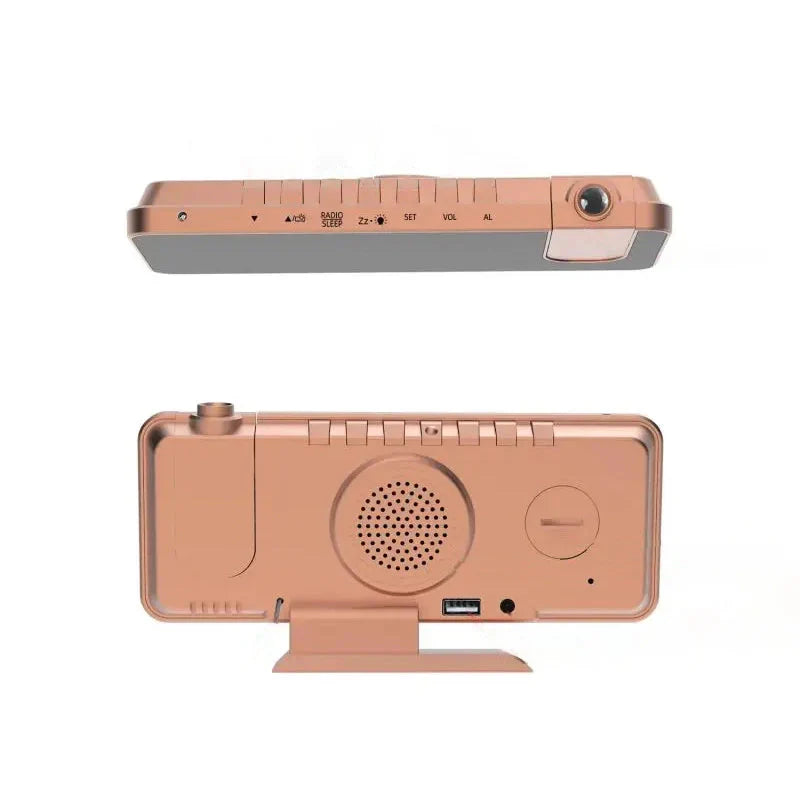 Réveil projecteur rose gold