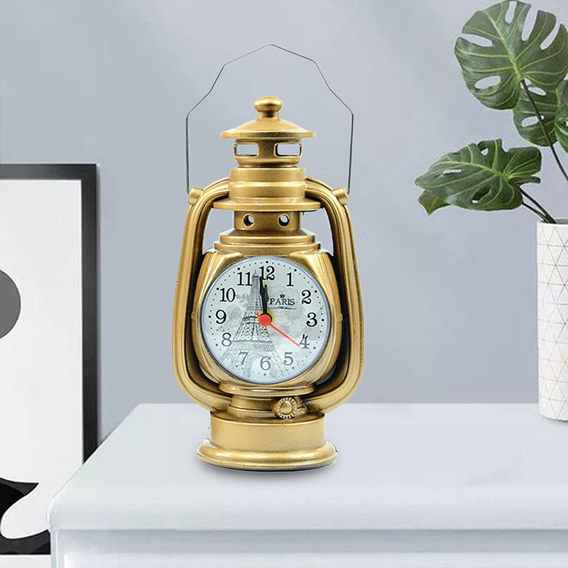 Réveil vintage en métal lampe à huile