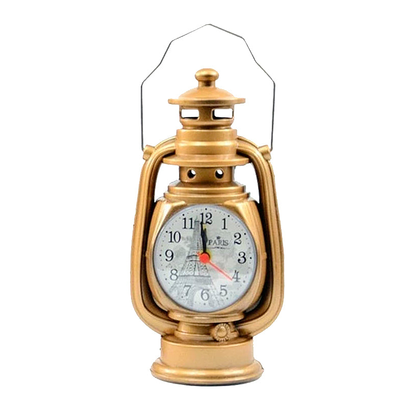 Réveil vintage en métal lampe à huile