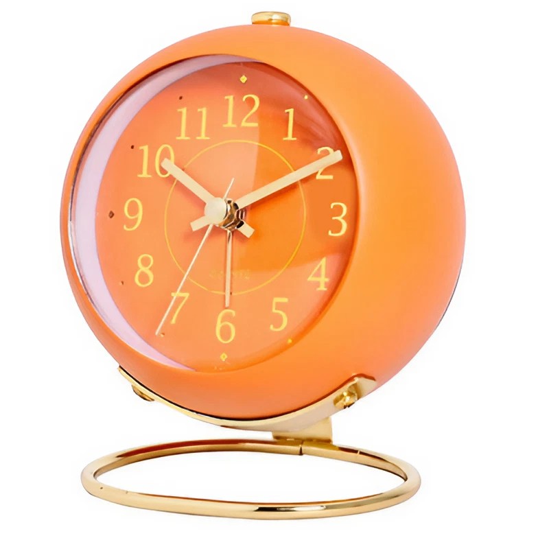 Réveil vintage orange