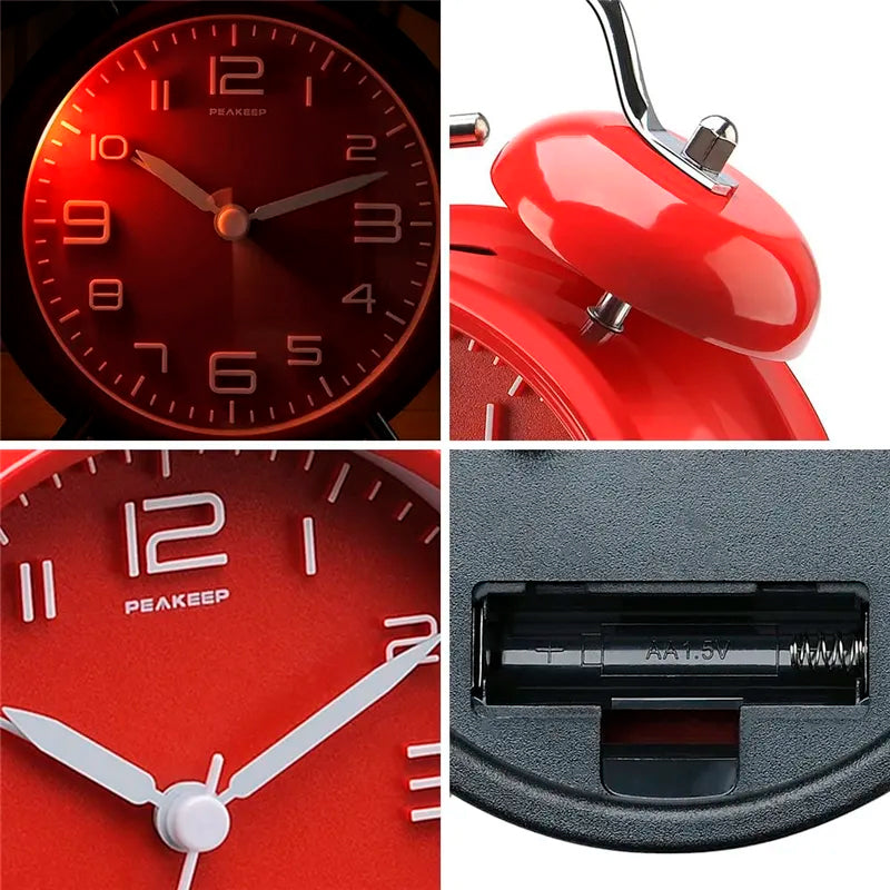 Réveil vintage rouge
